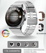 Resim Mmctech Watch Pro Gs 4 Akıllı Saat Amoled Ekran Iphone Ve Android Telefonlara Uyumlu 3 Kordonlu 