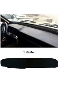 Resim gürler oto kılıf ve aksesuar Torpido Halısı Oto Ön Cam Konsol Göğüs Örtüsü Renault Uyumlu Toros R12 Kırmızı Kenarlı 