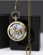 Resim imsaconcept Önü Açık At Kabartmalı Bronz Köstekli Saat Kutulu 