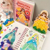 Resim 3'ü 1 Arada Prenses Kostüm Çizim Kitabı, Suluboya Bulmaca, Stickerlar ve DIY Kağıt Sanat El Sanatları Kiti - Gençler İçin İdeal Noel Hediyesi, Prenses Oyuncakları, Aktivite Kitabı, Delikli Boyama, Kış İçin Mükemmel, Yeni Yıl 