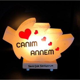 Resim Anneler Günü Hediyesi Tuz Lamba 