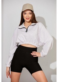 Resim Alexander Gardi Alexandergardı Kadın Fermuarlı Crop Sweatshirt (B22-11000) 