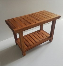 Resim Iroko Tabure Oturak Duş Oturağı Kahverengi 