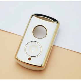 Resim emii auto spare parts Yamaha 2020 Ye Kadar Xmax 125 250 300 400 2024 E Kadar Nmax Uyumlu Anahtar Kılıfı Beyaz/gold 