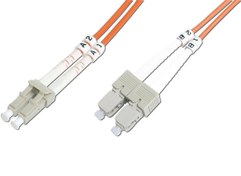 Resim Beek LC-SC Fiber Optik Patch Kablo, Multimode OM 2 50\u002F125 Duplex, 3.0mm, LSZH, 2 metre 