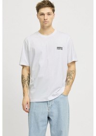 Resim Jack & Jones Jorvesterbro Back Tee Ss Crew Neck P.beyaz Renkli 