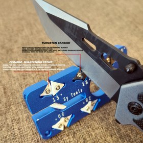 Resim WILIAILI Taşınabilir Alüminyum Alaşımlı Sabit Açılı Bileme Aleti - 7 Açı Ayarlı (15°-30°) Tungsten Karbür ve Seramik Çubuklu, Hafif Mutfak Bıçağı & Makas Bileyici, Hayatta Kalma Ekipmanı için Manuel Bileme Cihazı - Vidalama ve Anahtarlık Dahil, Dayanıklı Tasarım, Evde Kullanım İçin Hassas Bileme Taşı, DIY Tutkunlar İçin Kompakt Çözüm 