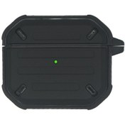 Resim Nettech Airpods 3.nesil Uyumlu Airpods Tank Arka Koruma Kılıf - Siyah Siyah 