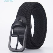 Resim 1 Adet Esnek Örgülü Kemer - Deliksiz Ayarlanabilir Bel Bandı, Outdoor Spor ve Günlük Kullanım İçin Dayanıklı Rahat Siyah Kemer, Öğretmenler Günü, Mezuniyet, Anneler Günü, Babalar Günü için Mükemmel Hediye, Erkek ve Kadınlar için Uygun 