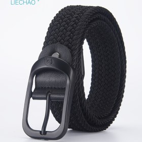 Resim 1 Adet Esnek Örgülü Kemer - Deliksiz Ayarlanabilir Bel Bandı, Outdoor Spor ve Günlük Kullanım İçin Dayanıklı Rahat Siyah Kemer, Öğretmenler Günü, Mezuniyet, Anneler Günü, Babalar Günü için Mükemmel Hediye, Erkek ve Kadınlar için Uygun 