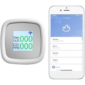 Resim Wıfı Yanıcı Gaz Dedektörü Gaz Alarmı Dijital Yanıcı Gaz Algılama Cihazı Gaz Kaçağı Test Cihazı Sesli Alarmlı Akıllı Hava Kalitesi Dedektörü App Bildirimi Pushing Smartlife Tuya App Uzaktan Kumanda 