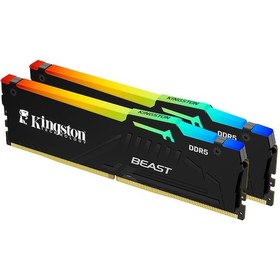 Resim Kingston Beast Rgb Expo 32GB(2X16) 6000MHZ CL36 KF560C36BBE2AK2-32TR Ddr5 Masaüstü Performans Ram 