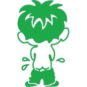 Resim Cocuk STICKER17X17 cm Yeşil 