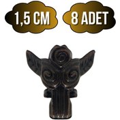 Resim Melek 1.5cm Metal Ayak Çeyiz Ve Hediye Kutusu Mobilya Ayağı 1.5cm Bronz 8 Adet Bronz 