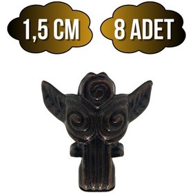Resim Melek 1.5cm Metal Ayak Çeyiz Ve Hediye Kutusu Mobilya Ayağı 1.5cm Bronz 8 Adet Bronz 