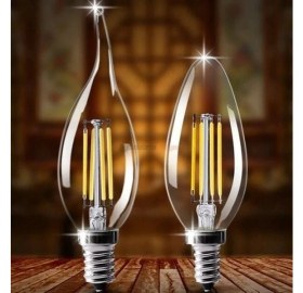 Resim Cata CT-4062 4 Watt Kıvrık Mum Rustik Ampul E14 Günışığı 