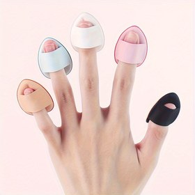 Resim 1/6/16 Adet Mini Makyaj Süngeri Uygulayıcı - Seyahat Dostu, Taşınabilir Güzellik Blender Aracı Çeşitli Renklerde (Açık Mavi, Beyaz, Pembe, Siyah) Kusursuz Fondöten & BB Krem Uygulaması İçin 