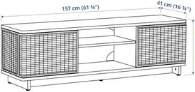 Resim Tv sehpası, rattan, 157x41x49 cm 
