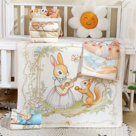 Resim Kedisi ve kirpi tasarımı olan, rahat çiçek desenli bebek battaniyesi - Yumuşak polyester örme swaddle, yeni doğan bebekler için, pastel çiçeklerle ve kelebeklerle beyaz yatak, bebeğin için mükemmel, bebek battaniyesi, bebek battaniyesi, yatak, oyuncağı olan bebeğin için mükemmel, dayanıklı bebeğin için mükemmel 