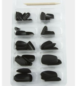 Resim Misyul - 933 - Oval Mat Takma Tırnak - Kmrsfres - 100 Adet-siyah 