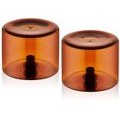 Resim Yuvarlak Tuzluk Biberlik 2li Set Amber 6x5 Cm The Mia