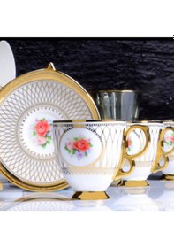 Resim 90 Cc 6 Kişilik Kahve Fincan Takımı Rys193 Çok Renkli 