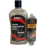 Resim Gümüş Simli Jel Lastik Parlatıcı 500 Ml + Sünger 
