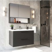 Resim Teta Home Batum 80 Cm Mdf Banyo Dolabı Seti 