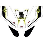 Resim GP Kompozit CF Moto 700 CL-X 2022-2024 Uyumlu Tank Pad Seti Sarı 