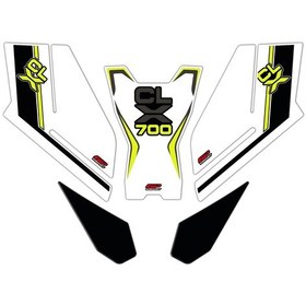 Resim GP Kompozit CF Moto 700 CL-X 2022-2024 Uyumlu Tank Pad Seti Sarı 