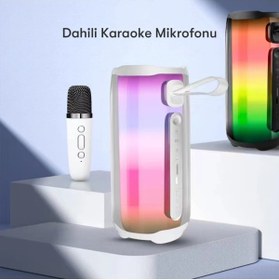 Resim Fogy Pluse 5 Mikrofonlu RGB Kablosuz Soundbar Multimedya Hoparlör Speaker Bluetooth Hoparlör 