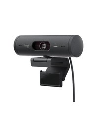 Resim Otomatik Işık Düzeltme, Gösteri Modu, Çift Gürültü Azaltıcı Mikrofon, Grafit Özellikli Logitech Brio 500 Full Hd Web Kamerası 