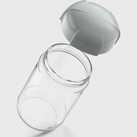 Resim Renga Rhea 660 Ml Gri Kapaklı 3'lü Cam Kavanoz Seti 131011 Gri 