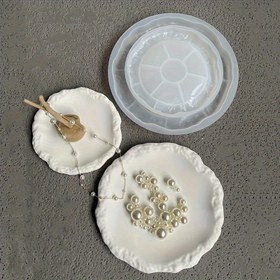Resim Kaya Desenli Tabak Silikon Kalıp Düz Tabak Silikon Kalıp Yaratıcı Ev Sofra Takımı Kalıp Reçine Kalıp Alçı Beton Diy El Sanatları Ev Dekorasyonları 