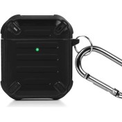 Resim Apple Airpods Armor Kılıfı, Siyah 
