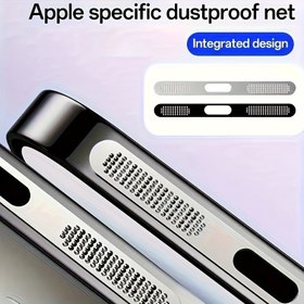 Resim 5 Adet Premium Metal Toz Geçirmez Ağlar iPhone 12/13/14/15 Serisi için - Entegre Toz Koruma Filmi, Toza Karşıtı Etiketler, iPhone 15/15 Pro/15 Pro Max/15 Plus & 14/14 Plus/14 Pro/14 Pro Max/13/13 Pro/13 Pro Max/12/12 Pro/12 Pro Max ile Uyumlu 