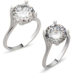 Resim Gümüş Tek Taş Bayan Yüzük (510783457) 