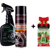 Resim Aromaks Ekstra Lastik Parlatıcı Aerosol 500 ml + Jant Temizleyici 500 ml + Hediye 