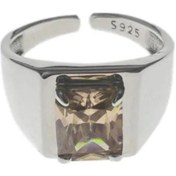 Resim Foxanry Gümüş Kadın Yüzük - Hip Hop Vintage Parti Takısı, Pembe/sarı Zirkondistribüt R Garantili 