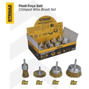 Resim Rtrmax RH24112 Pimli Fırça Seti 20 Parça (Çanak Fırça: 50mm ve 75mm/Daire Fırça: 50mm/Kalem Fırça: 25mm) 