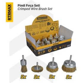 Resim Rtrmax RH24112 Pimli Fırça Seti 20 Parça (Çanak Fırça: 50mm ve 75mm/Daire Fırça: 50mm/Kalem Fırça: 25mm) 
