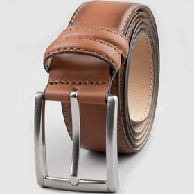 Resim Tudors Erkek %100 Hakiki Deri 3,5 Cm Klasik Taba Renk Kemer-23759 