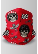 Resim Redro Motorcu Buff Maske Outdoor Boyunluk Unisex Bandana Kırmızı 