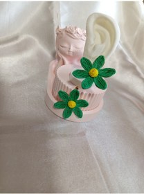 Resim Jewelry Yeşil Çiçek Küpe Çok Renkli 