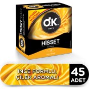 Resim Okey Hisset Prezervatif 45 Adet Aroma Bilgisi Yok Ekstra İnce Duyarlılık Avantaj Paketi 