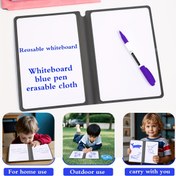 Resim BOBO RABBIT Yeniden Kullanılabilir Beyaz Tahta Mavi Kalem ve Silinebilir Bez ile - Katlanabilir PVC, Ev, Ofis ve Sınıf Kullanımı için İdeal, Kapalı ve Açık Aktiviteler için Taşınabilir Modern Beyaz Tahta, Sınıf Beyaz Tahtası | Modern Beyaz Tahta | Taşınabilir Beyaz Tahta 