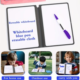 Resim BOBO RABBIT Yeniden Kullanılabilir Beyaz Tahta Mavi Kalem ve Silinebilir Bez ile - Katlanabilir PVC, Ev, Ofis ve Sınıf Kullanımı için İdeal, Kapalı ve Açık Aktiviteler için Taşınabilir Modern Beyaz Tahta, Sınıf Beyaz Tahtası | Modern Beyaz Tahta | Taşınabilir Beyaz Tahta 