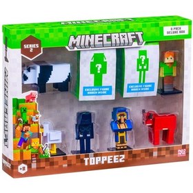 Resim Minecraft 3d Toppeez 8'li Deluxe Figür Seti Seri 2 Model 1 