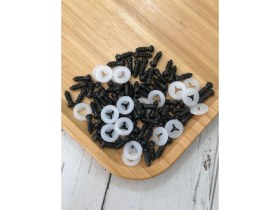 Resim 6 mm Amigurumi Vidalı Göz Siyah 20 Çift 