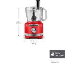 Resim Retro Tasarımlı 1000W Çok Fonksiyonlu Mutfak Robotu, Şık ve Güçlü Performans Sağlar 